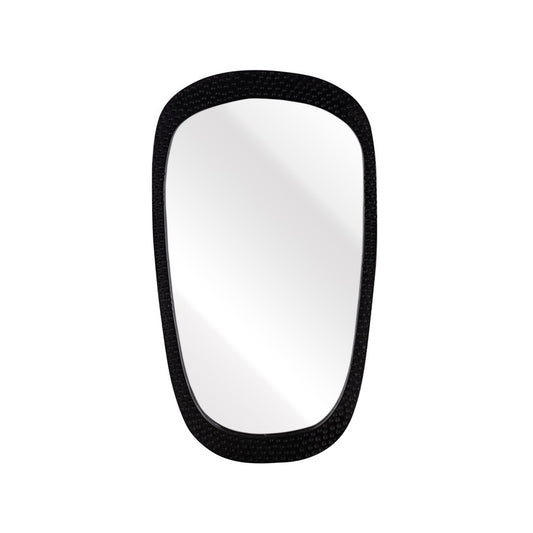 Atlas Lighting Morris 20in Wall Mirror | Transitional Black Wood Frame | Entryway & Bathroom Accent | Model MI11067-01