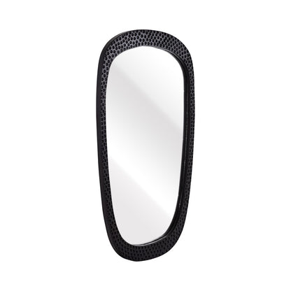 Atlas Lighting Morris 20in Wall Mirror | Transitional Black Wood Frame | Entryway & Bathroom Accent | Model MI11067-01