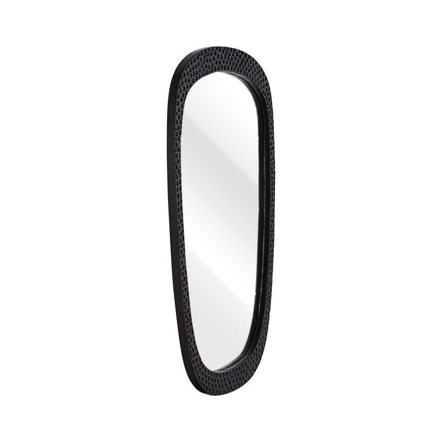 Atlas Lighting Morris 20in Wall Mirror | Transitional Black Wood Frame | Entryway & Bathroom Accent | Model MI11067-01