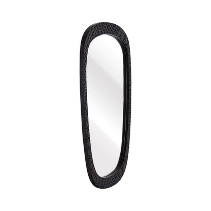 Atlas Lighting Morris 20in Wall Mirror | Transitional Black Wood Frame | Entryway & Bathroom Accent | Model MI11067-01