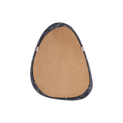 Atlas Lighting Morris 25in Round Wall Mirror | Transitional Graywash Wood Frame | Entryway & Bathroom Accent | 25 x 1.5 x 31 in | Model MI11068-01