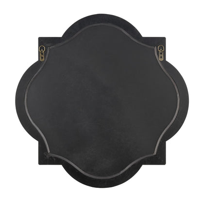 Atlas Lighting Ogee 27in Wall Mirror | Black Wood Composite Traditional | Entryway & Bedroom Accent | 27 x 1.5 x 27 in | Model MI11071-01
