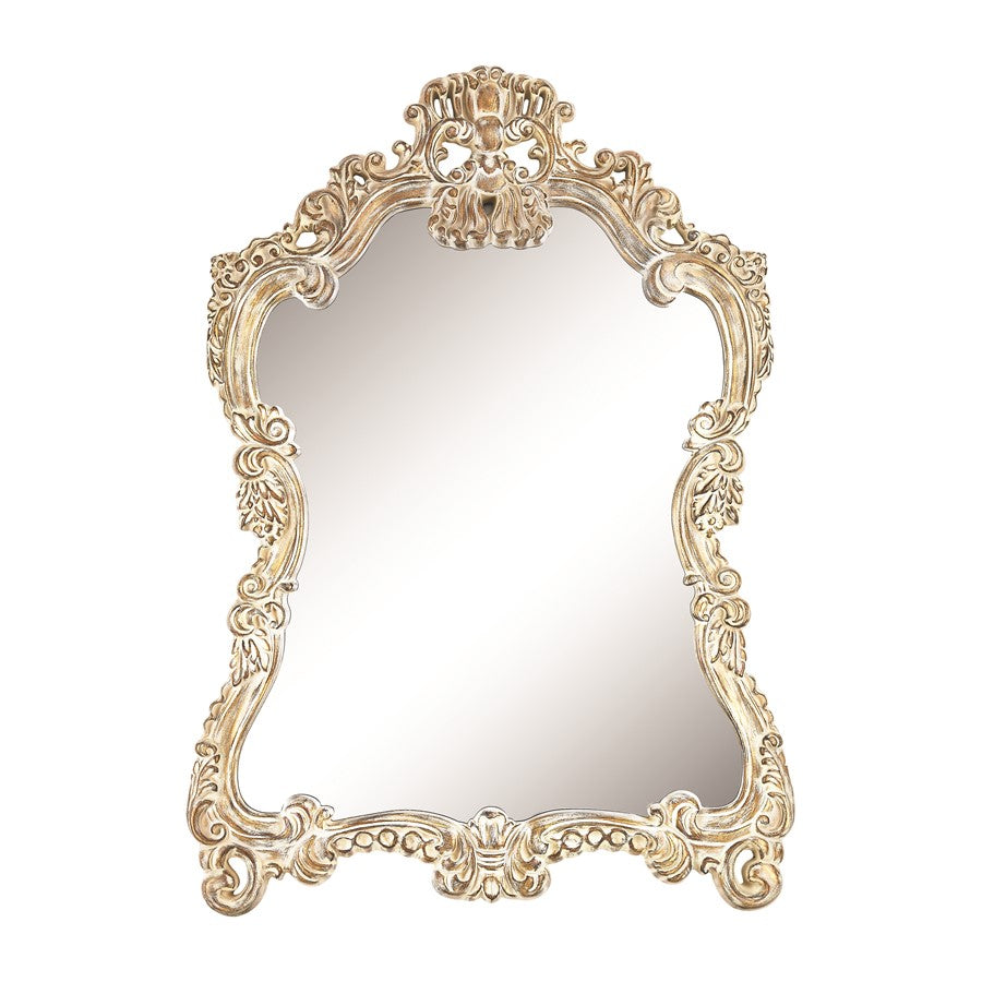 Atlas Lighting Regence 30in Wall Mirror | Belgian Cream & Gold Traditional | Entryway & Living Room Accent | 30 x 2 x 45 in | Model MI11075-01