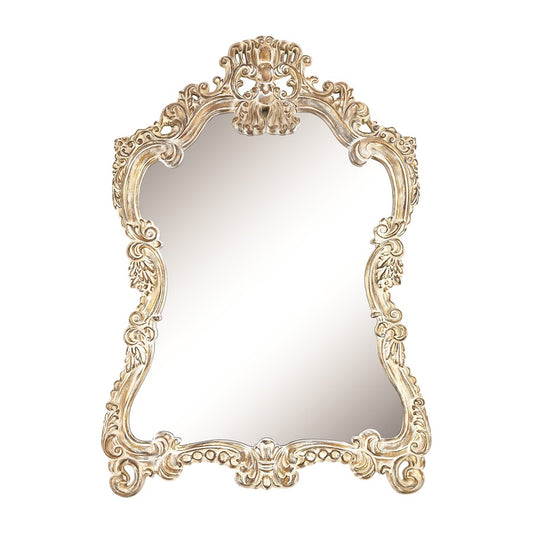 Atlas Lighting Regence 30in Wall Mirror | Belgian Cream & Gold Traditional | Entryway & Living Room Accent | 30 x 2 x 45 in | Model MI11075-01