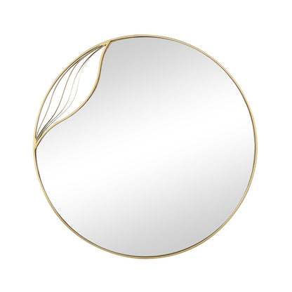 Atlas Lighting Stiller 23.75in Round Wall Mirror | Brass Metal Frame | Entryway & Bathroom Accent | 23.75 x 0.75 x 23.75 in | Model MI11079-01