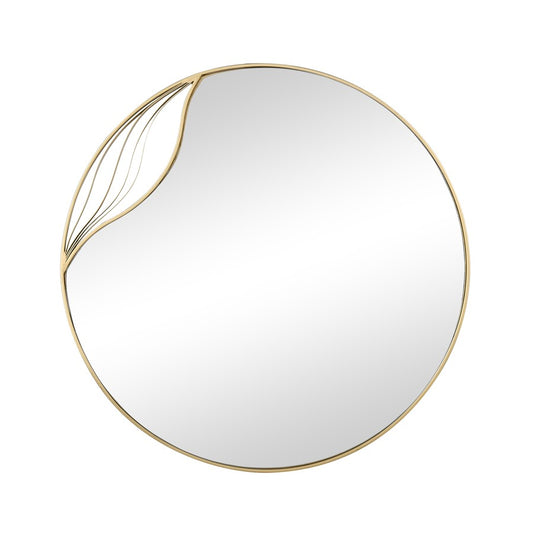 Atlas Lighting Stiller 23.75in Round Wall Mirror | Brass Metal Frame | Entryway & Bathroom Accent | 23.75 x 0.75 x 23.75 in | Model MI11079-01