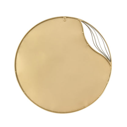 Atlas Lighting Stiller 23.75in Round Wall Mirror | Brass Metal Frame | Entryway & Bathroom Accent | 23.75 x 0.75 x 23.75 in | Model MI11079-01