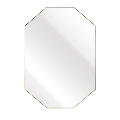 Atlas Lighting Teddy 22.25in Wall Mirror | Modern Brass Metal Frame | Entryway & Bedroom Accent | 22.25 x 1 x 31.75 in | Model MI11081-01