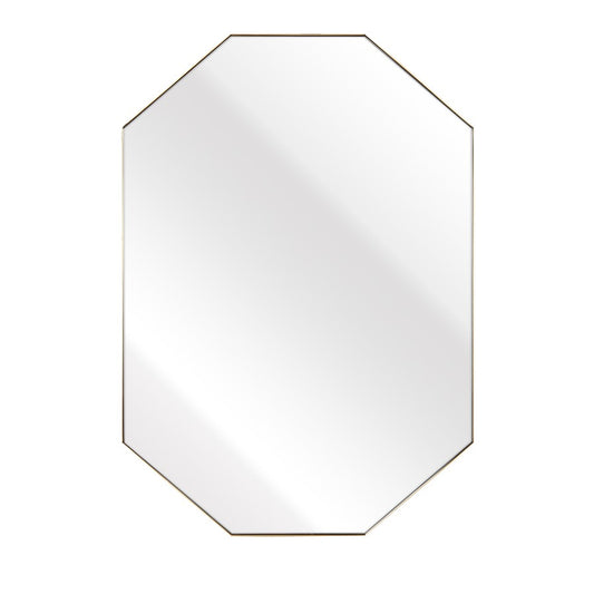 Atlas Lighting Teddy 22.25in Wall Mirror | Modern Brass Metal Frame | Entryway & Bedroom Accent | 22.25 x 1 x 31.75 in | Model MI11081-01