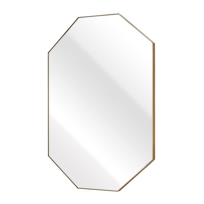 Atlas Lighting Teddy 22.25in Wall Mirror | Modern Brass Metal Frame | Entryway & Bedroom Accent | 22.25 x 1 x 31.75 in | Model MI11081-01