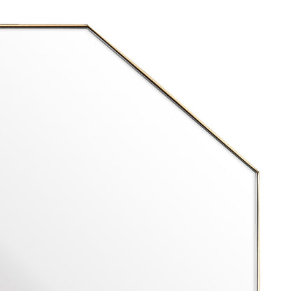 Atlas Lighting Teddy 22.25in Wall Mirror | Modern Brass Metal Frame | Entryway & Bedroom Accent | 22.25 x 1 x 31.75 in | Model MI11081-01