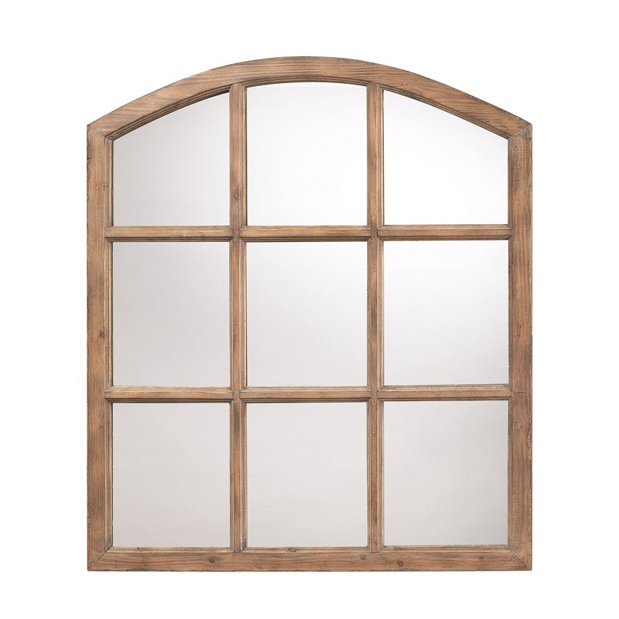 Atlas Lighting Union 33in Natural Transitional Wall Mirror | Wood Frame | Living Room & Entryway Accent | Model MI11083-01