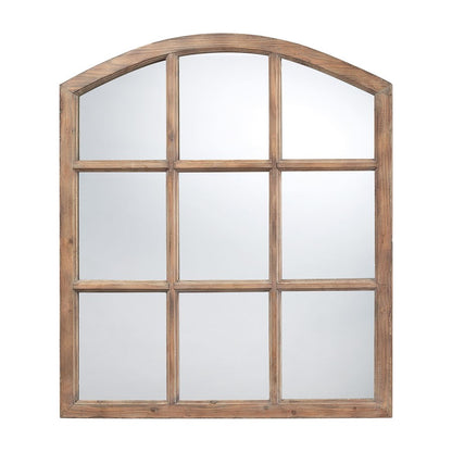 Atlas Lighting Union 33in Natural Transitional Wall Mirror | Wood Frame | Living Room & Entryway Accent | Model MI11083-01