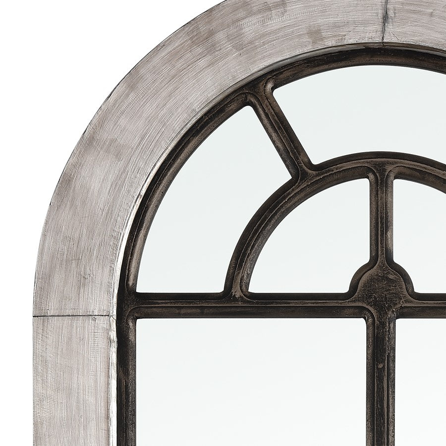 Atlas Lighting Upland 25in Whitewash Transitional Wall Mirror | Wood & Metal Frame | Entryway & Bedroom Accent | 25 x 1 x 50 in | Model MI11084-01