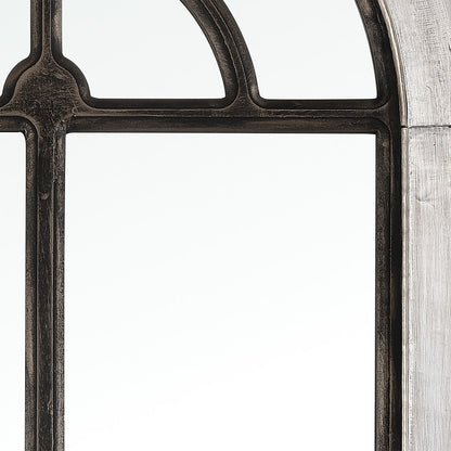 Atlas Lighting Upland 25in Whitewash Transitional Wall Mirror | Wood & Metal Frame | Entryway & Bedroom Accent | 25 x 1 x 50 in | Model MI11084-01