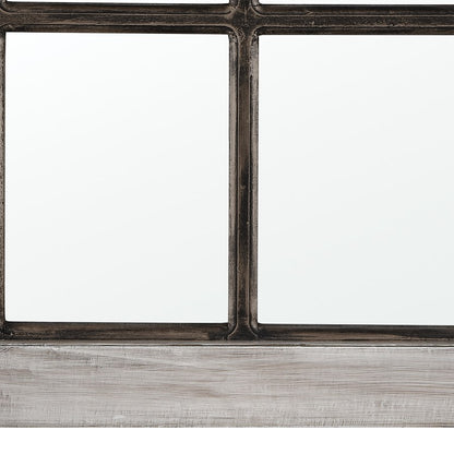 Atlas Lighting Upland 25in Whitewash Transitional Wall Mirror | Wood & Metal Frame | Entryway & Bedroom Accent | 25 x 1 x 50 in | Model MI11084-01