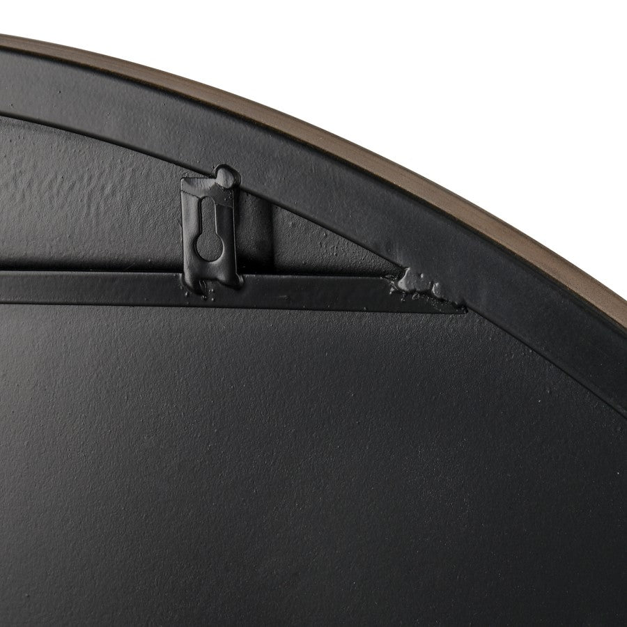 Atlas Lighting Delk 35.5in Round Wall Mirror | Transitional Brass Metal Frame | Entryway & Powder Room Accent | Model MI11092-01