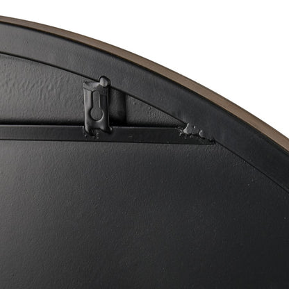 Atlas Lighting Delk 35.5in Round Wall Mirror | Transitional Brass Metal Frame | Entryway & Powder Room Accent | Model MI11092-01