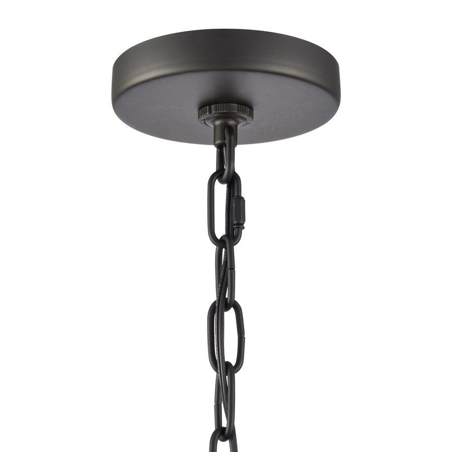 Atlas Lighting Augusta 7in 1-Light Outdoor Pendant | Transitional Matte Black and Clear Glass | Covered Patio & Entryway | Model OL11019-BK