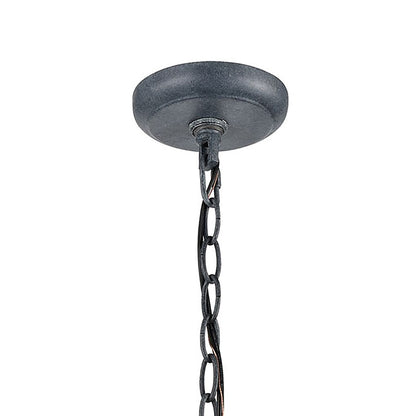 Atlas Lighting Bianca 8in 1-Light Outdoor Pendant | Transitional Aged Zinc and Clear Glass | Covered Patio & Entryway | Model OL11020-GY