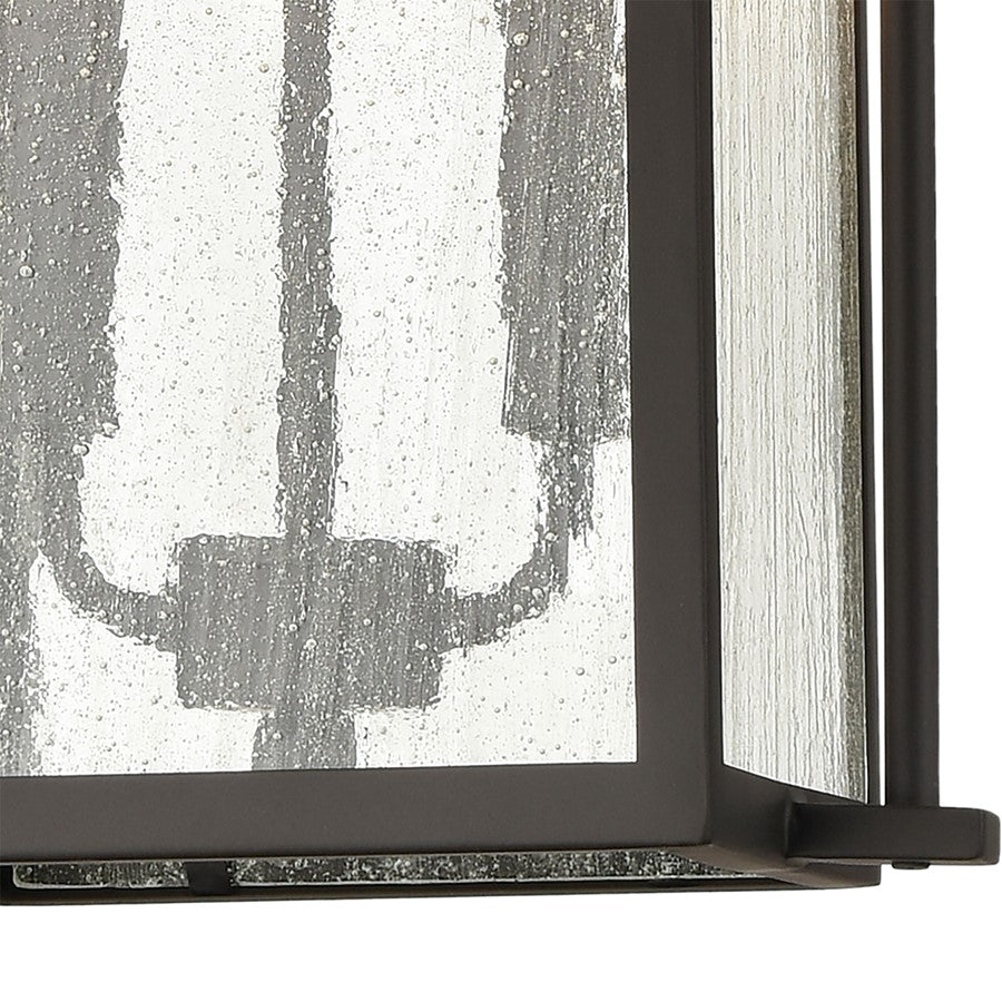 Atlas Lighting Braddock 10in 2-Light Outdoor Pendant | Transitional Architectural Bronze and Seeded Glass | Covered Patio | Model OL11021-BZ