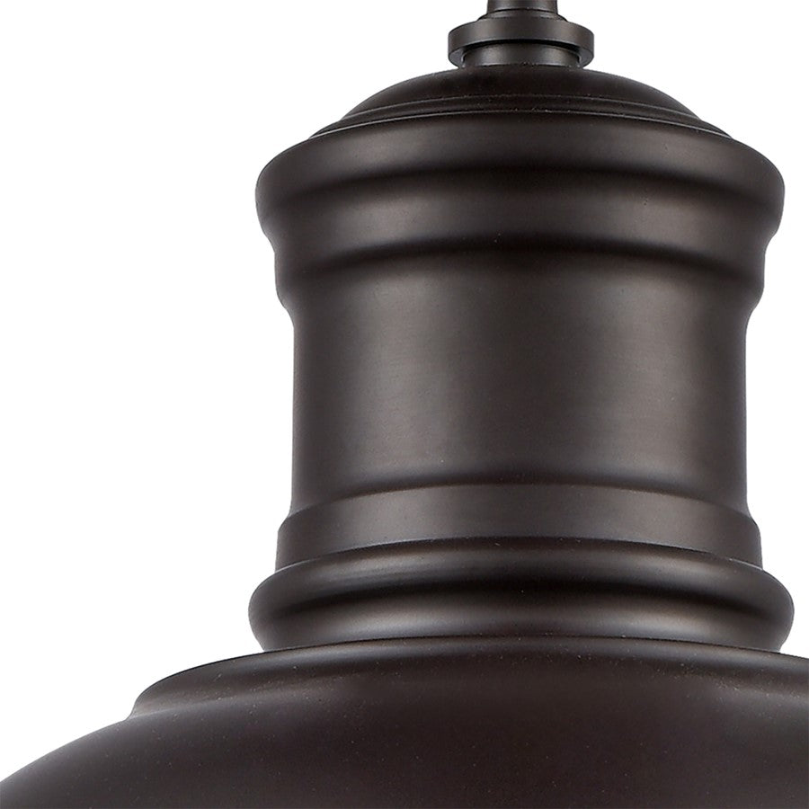 Atlas Lighting Cedar Park 13in 1-Light Outdoor Pendant | Traditional Oil Rubbed Bronze Metal | Covered Porch & Farmhouse Entry | Model OL11024-BZ