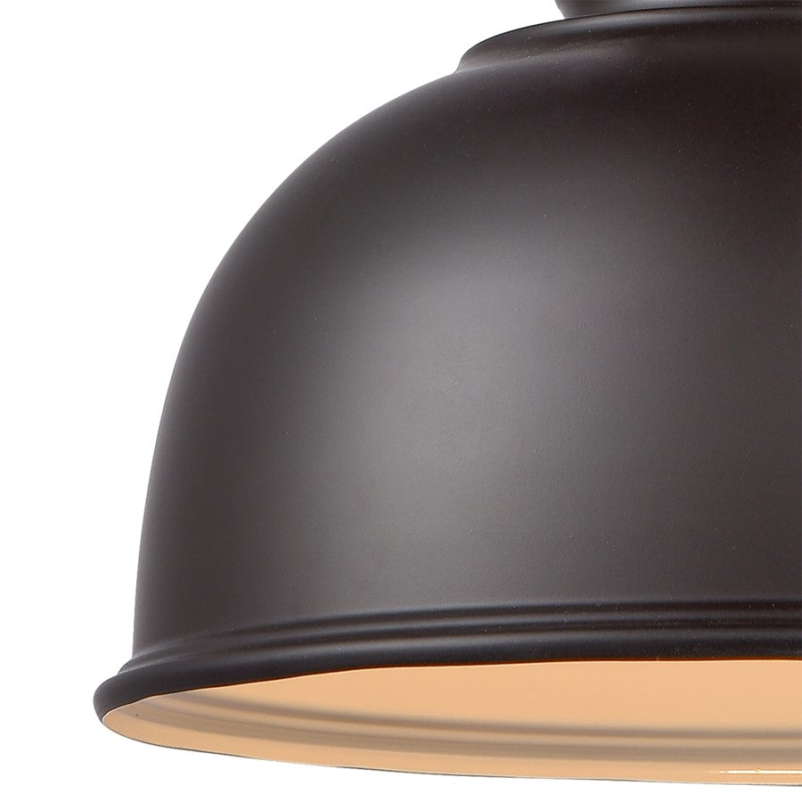 Atlas Lighting Cedar Park 13in 1-Light Outdoor Pendant | Traditional Oil Rubbed Bronze Metal | Covered Porch & Farmhouse Entry | Model OL11024-BZ