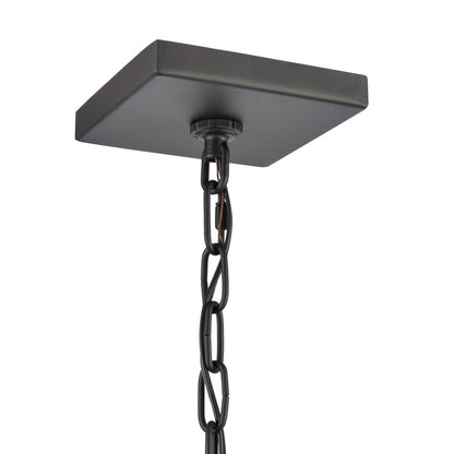 Atlas Lighting Gladwyn 8in 3-Light Outdoor Pendant | Transitional Matte Black and Clear Glass | Covered Porch & Entryway | Model OL11031-BK