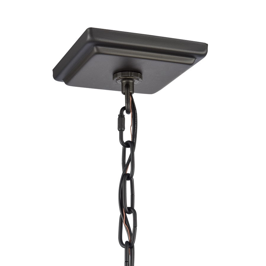 Atlas Lighting Marquis 9in 1-Light Outdoor Pendant | Transitional Matte Black and Chemical OZ with Clear Glass | Covered Porch | Model OL11036-BK
