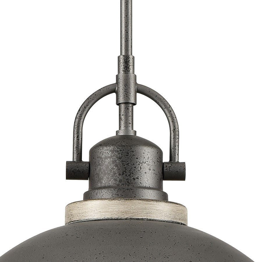 Atlas Lighting North Shore 18in 1-Light Outdoor Pendant | Industrial Iron and Palisade Gray Metal | Covered Patio & Entryway | Model OL11039-GY