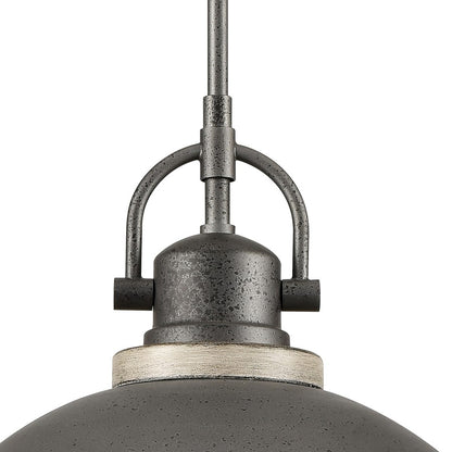Atlas Lighting North Shore 18in 1-Light Outdoor Pendant | Industrial Iron and Palisade Gray Metal | Covered Patio & Entryway | Model OL11039-GY