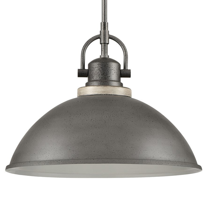 Atlas Lighting North Shore 18in 1-Light Outdoor Pendant | Industrial Iron and Palisade Gray Metal | Covered Patio & Entryway | Model OL11039-GY