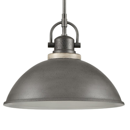 Atlas Lighting North Shore 18in 1-Light Outdoor Pendant | Industrial Iron and Palisade Gray Metal | Covered Patio & Entryway | Model OL11039-GY