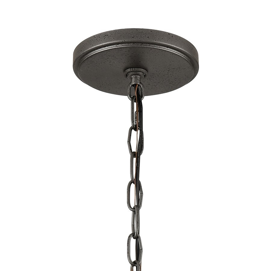 Atlas Lighting North Shore 18in 1-Light Outdoor Pendant | Industrial Iron and Palisade Gray Metal | Covered Patio & Entryway | Model OL11039-GY