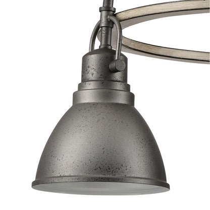 Atlas Lighting North Shore 24in 3-Light Outdoor Pendant | Industrial Iron and Palisade Gray Metal | Covered Patio & Dining Room | Model OL11040-GY