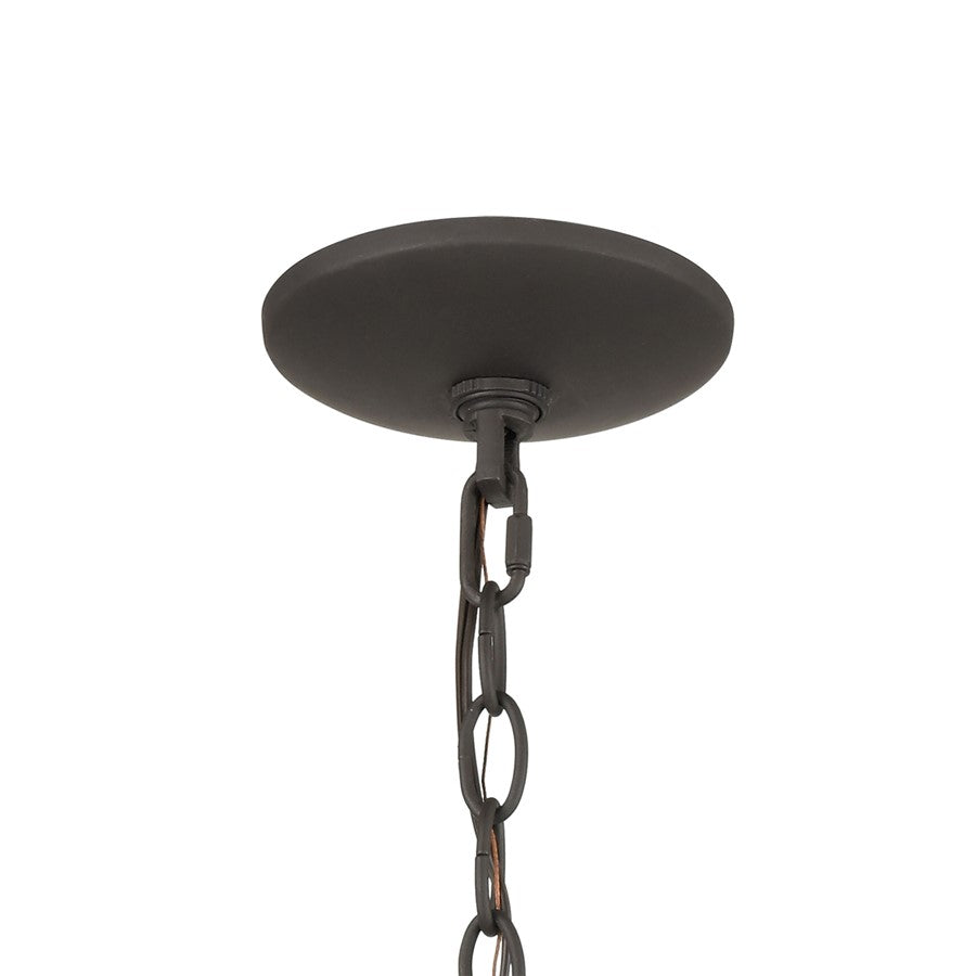 Atlas Lighting Renford 8in 3-Light Outdoor Pendant | Traditional Architectural Bronze and Clear Seeded Glass | Covered Porch | Model OL11043-BZ