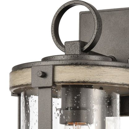 Atlas Lighting Annenberg 16in 1-Light Outdoor Sconce | Transitional Anvil Iron and Distressed Gray | Entryway & Covered Patio | Model OL11063-GY