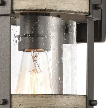 Atlas Lighting Annenberg 16in 1-Light Outdoor Sconce | Transitional Anvil Iron and Distressed Gray | Entryway & Covered Patio | Model OL11063-GY