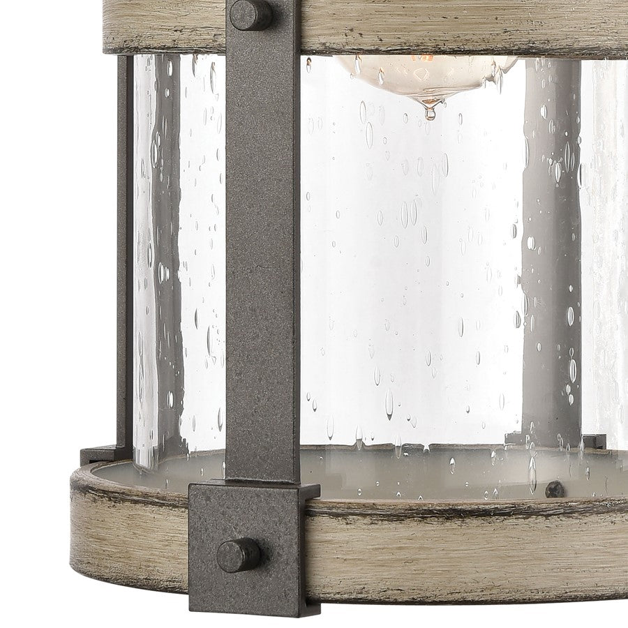Atlas Lighting Annenberg 16in 1-Light Outdoor Sconce | Transitional Anvil Iron and Distressed Gray | Entryway & Covered Patio | Model OL11063-GY