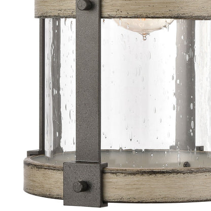 Atlas Lighting Annenberg 16in 1-Light Outdoor Sconce | Transitional Anvil Iron and Distressed Gray | Entryway & Covered Patio | Model OL11063-GY