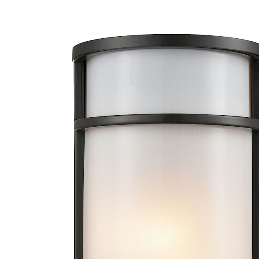 Atlas Lighting Bella 11in 1-Light Outdoor Sconce | Oil Rubbed Bronze and White Acrylic | Porch & Entryway | 6 x 4 x 11 in | Model OL11070-BZ