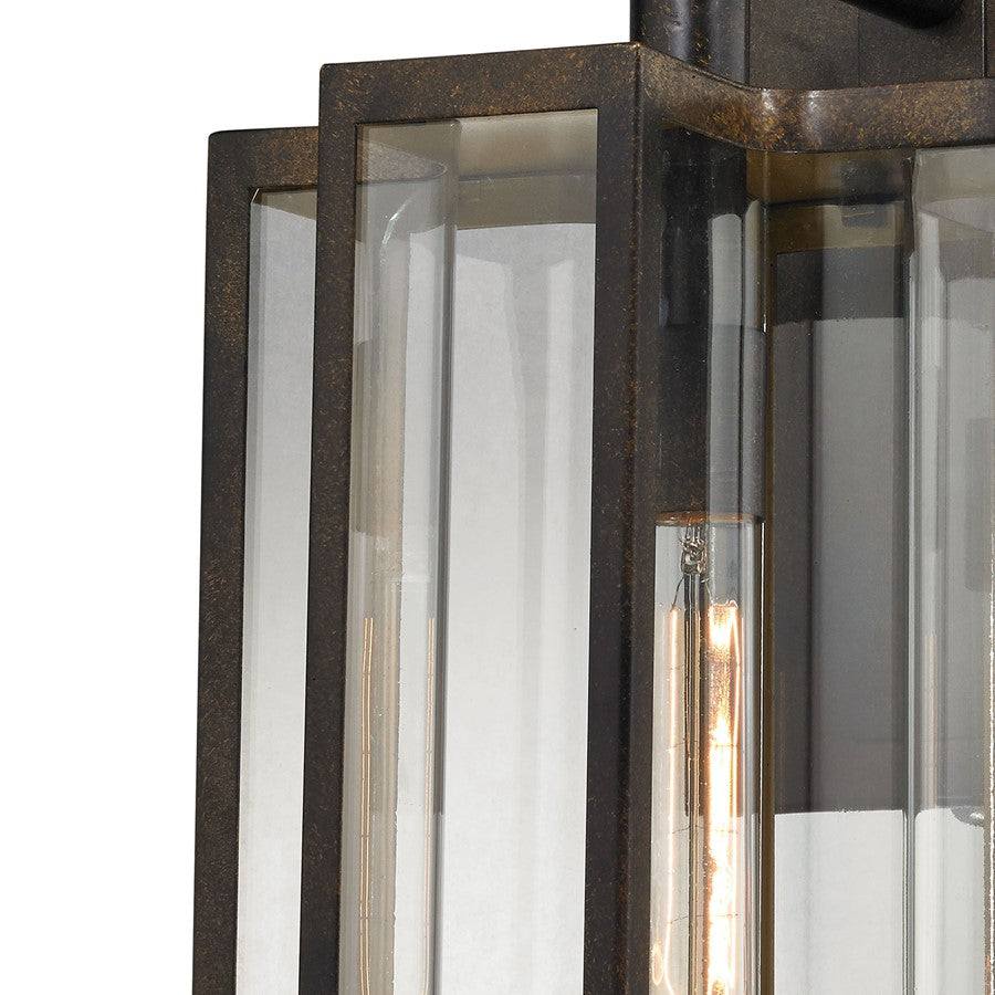 Atlas Lighting Bianca 20in 1-Light Outdoor Sconce | Hazelnut Bronze and Clear Glass | Porch & Entryway | 10 x 12 x 20 in | Model OL11073-BZ