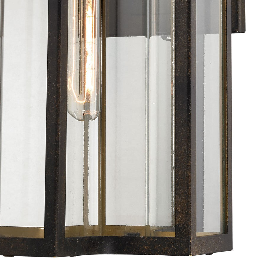 Atlas Lighting Bianca 20in 1-Light Outdoor Sconce | Hazelnut Bronze and Clear Glass | Porch & Entryway | 10 x 12 x 20 in | Model OL11073-BZ