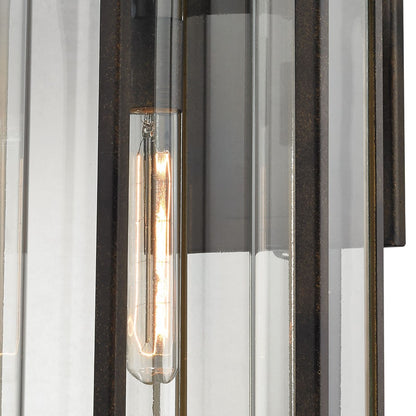 Atlas Lighting Bianca 20in 1-Light Outdoor Sconce | Hazelnut Bronze and Clear Glass | Porch & Entryway | 10 x 12 x 20 in | Model OL11073-BZ