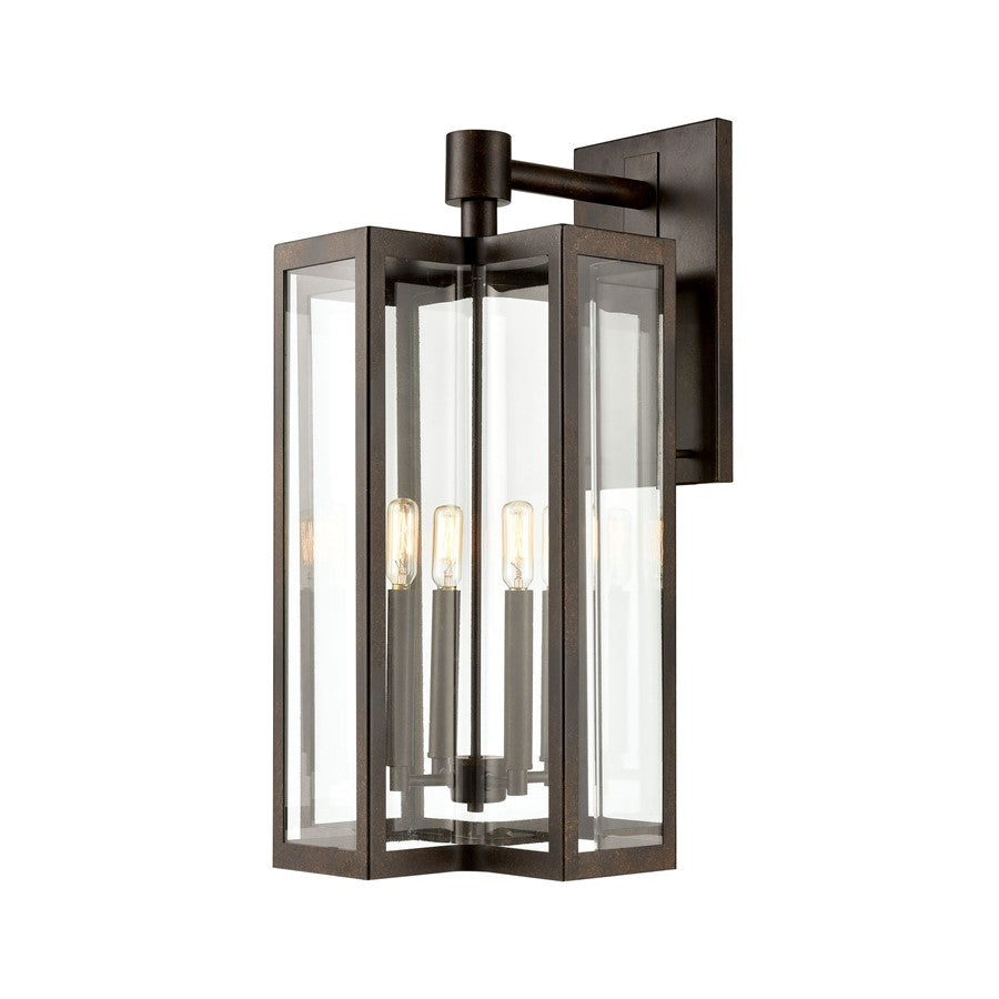 Atlas Lighting Bianca 25in 4-Light Outdoor Sconce | Hazelnut Bronze and Clear Glass | Porch & Entryway | 13 x 15 x 25 in | Model OL11074-BZ