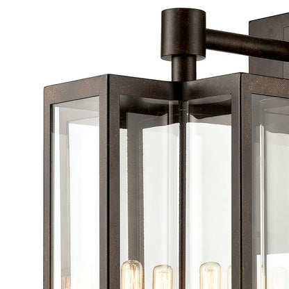 Atlas Lighting Bianca 25in 4-Light Outdoor Sconce | Hazelnut Bronze and Clear Glass | Porch & Entryway | 13 x 15 x 25 in | Model OL11074-BZ