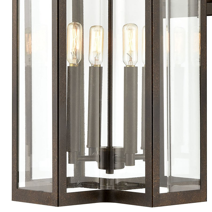 Atlas Lighting Bianca 25in 4-Light Outdoor Sconce | Hazelnut Bronze and Clear Glass | Porch & Entryway | 13 x 15 x 25 in | Model OL11074-BZ
