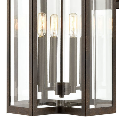 Atlas Lighting Bianca 25in 4-Light Outdoor Sconce | Hazelnut Bronze and Clear Glass | Porch & Entryway | 13 x 15 x 25 in | Model OL11074-BZ