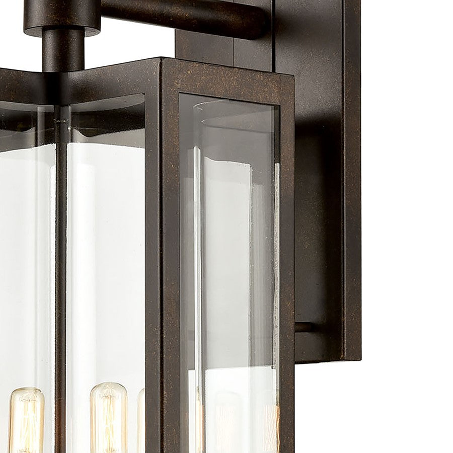 Atlas Lighting Bianca 25in 4-Light Outdoor Sconce | Hazelnut Bronze and Clear Glass | Porch & Entryway | 13 x 15 x 25 in | Model OL11074-BZ