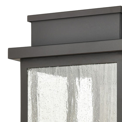 Atlas Lighting Braddock 17in 2-Light Outdoor Sconce | Transitional Architectural Bronze and Clear Seeded Glass | Porch & Garage | Model OL11076-BZ